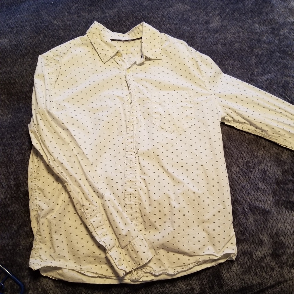 Aeropostale button down shirt white and black